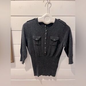 📍Sandra Angelozzi Silk & Cashmere Fitted Sweater – Size M
